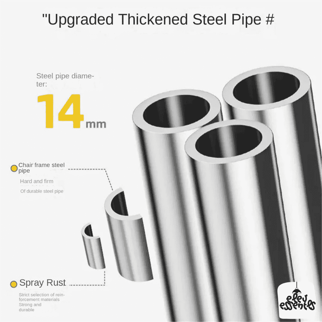 Foldable Zipper Stool Portable Stainless Steel Table - Elev Essentials