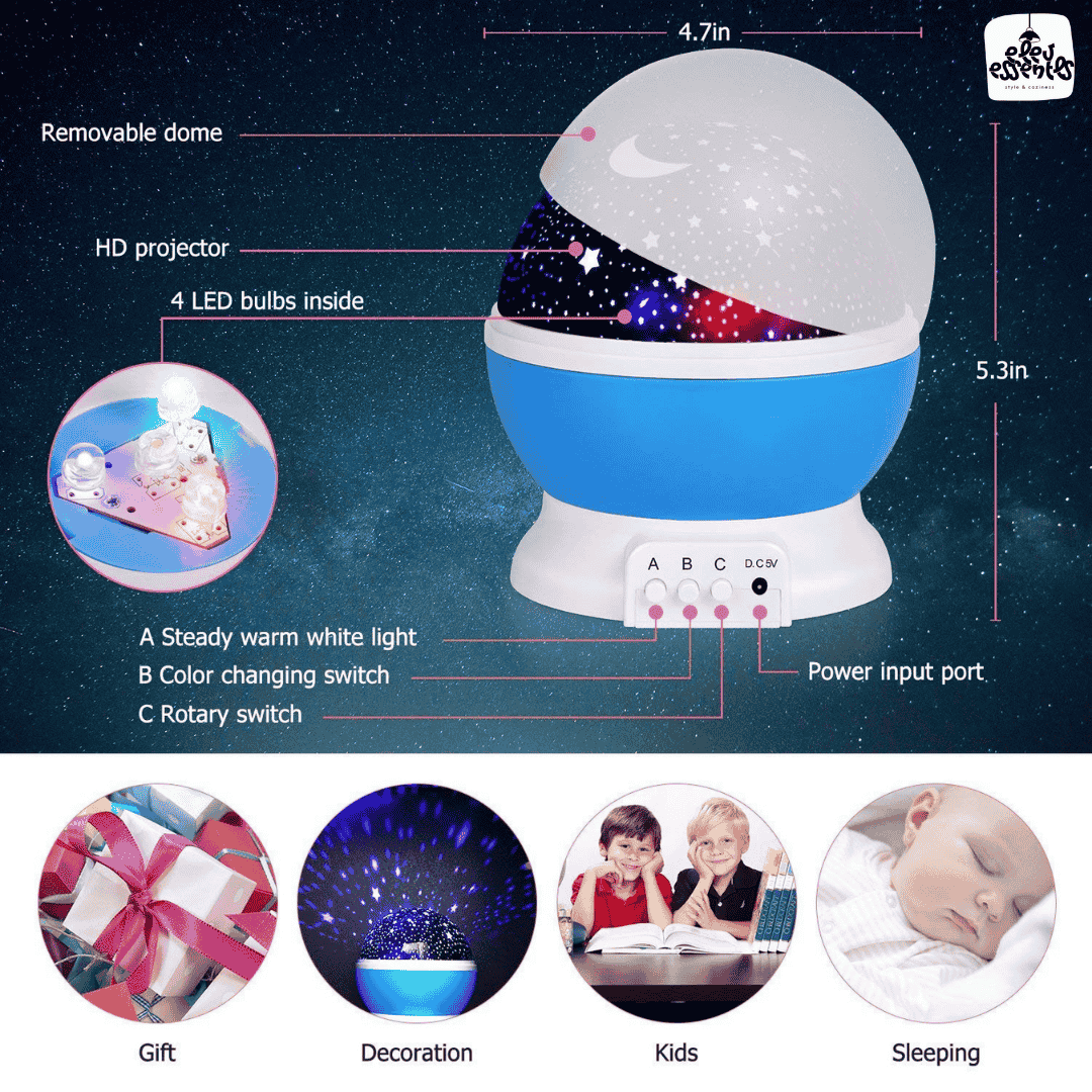 Elev Essentials -  Star Master Sky Projector Night Lamp