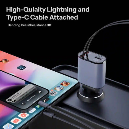 Buy Online 4 in 1 Retractable Char Charger Super Fast Charger - Elev Essentials