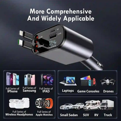 Multi-device superfast car charger - elev essentials