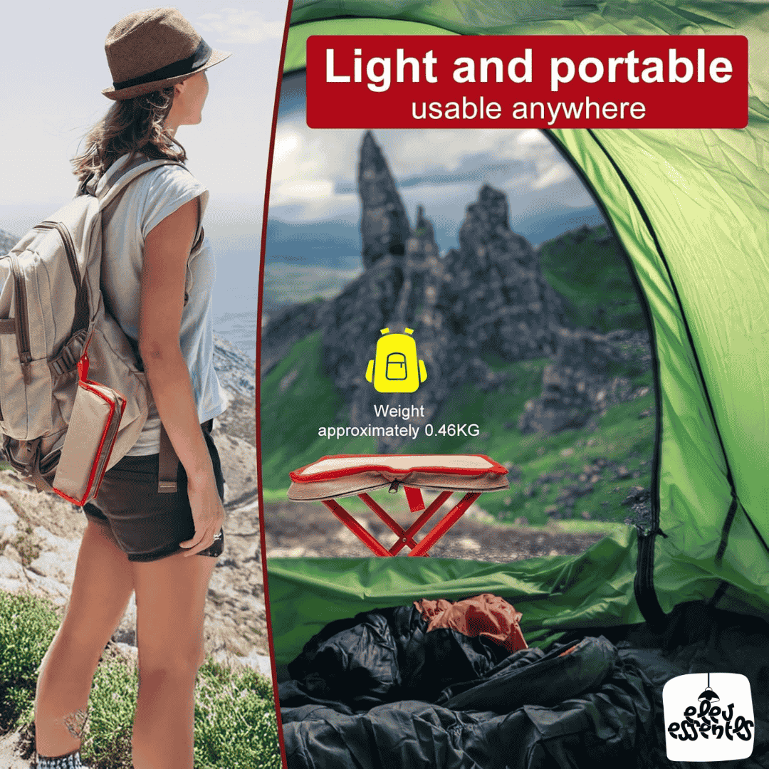 Foldable Ultralight Zipper Stool - Travel, Hiking, Barbecue & Outdoor Adventures