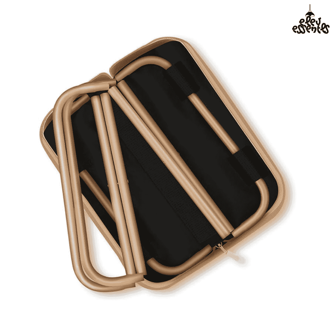 Foldable Zipper Stool Portable Stainless Steel Table - Elev Essentials