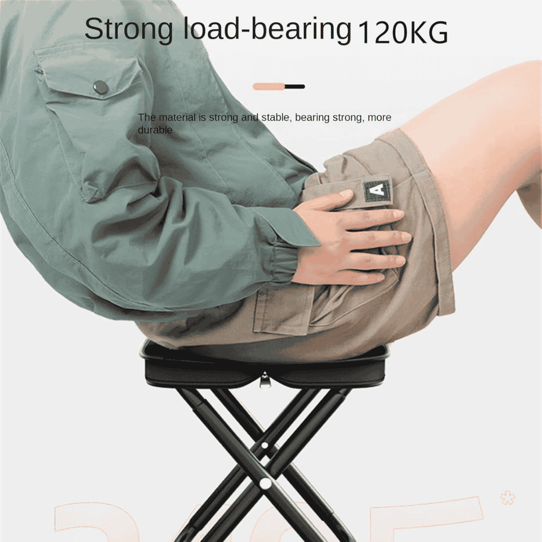 Foldable Zipper Stool Portable Stainless Steel Table - Elev Essentials