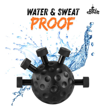 close-up of premium finger exerciser ball textured rubber material